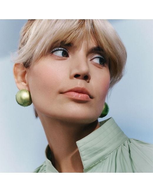 Saule Label Green Gaia Midi Crystal Earrings