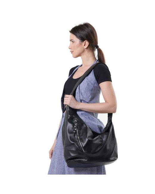 Metamorph Black Asymmetric Leather Bag