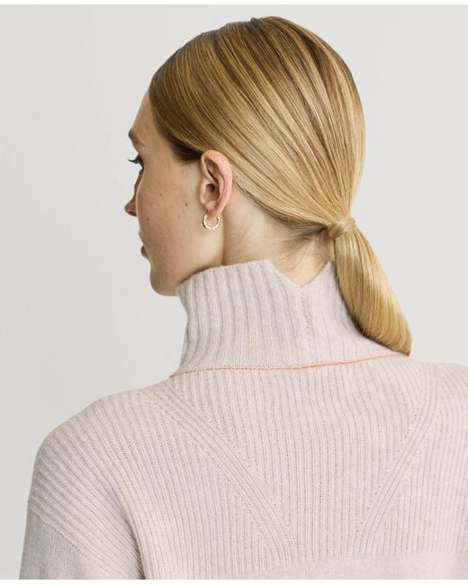 Really Wild Clothing White Neutrals Kinalba Lambswool High-Neck Sweater