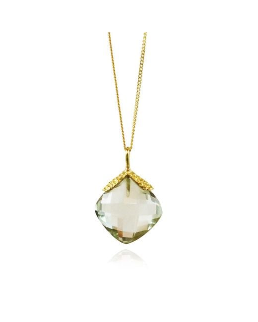 MOUNIR LONDON Metallic Green Amazon Diya Pendant