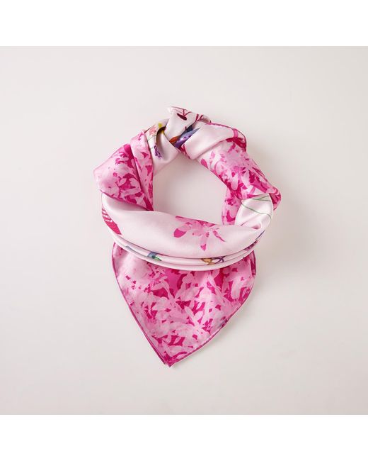 Soft Strokes Silk Purple Montreal Pure Silk Large Square Scarf