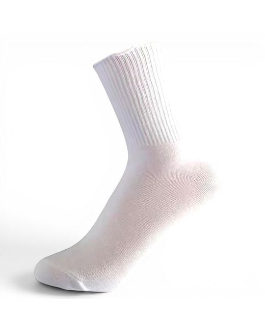 HIGH HEEL JUNGLE by KATHRYN EISMAN White Premium Cotton Frill Edge Socks