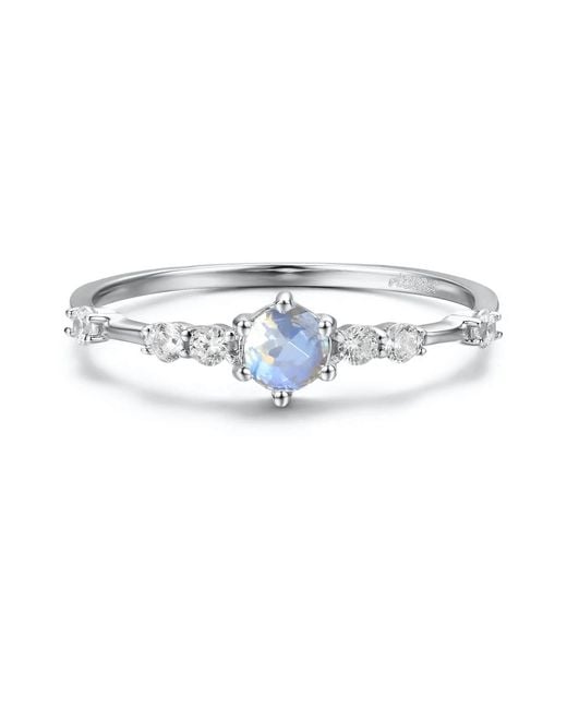 Azura Jewelry New York White The Center Of The Universe Moonstone Ring Vermeil