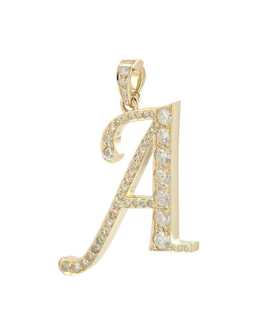 Artisan Metallic Diamond Initial “A” Pendant