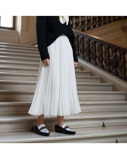Beautiisoles by Robyn Shreiber Made in Italy Black Cecily & Leather Loafer Comfortable Work & Evening Wear