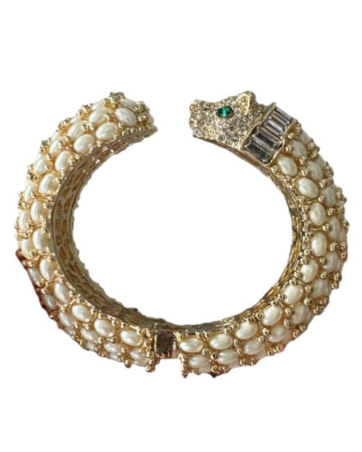 Laura Gray Metallic Pearl Panther Bracelet
