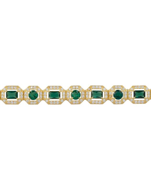 Latelita London Metallic Whistledown Emerald Gemstone Bracelet