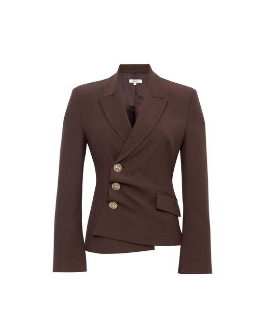 Sélone Brown Oris Asymmetric Tailored Blazer Chocolate