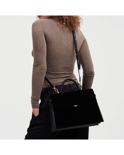 Fable England Black Structured Tote Medium