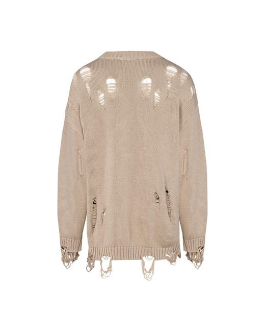 Pcfg Natural Neutrals Your Itch Ripped Knit Sweat for men