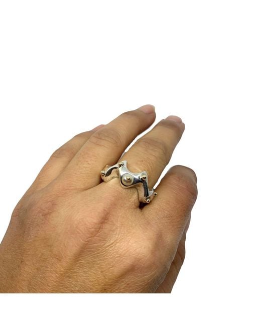 Tg-Jewellery by Tamara Gervasio Metallic Sea Slug Ring – Sterling With Pearl