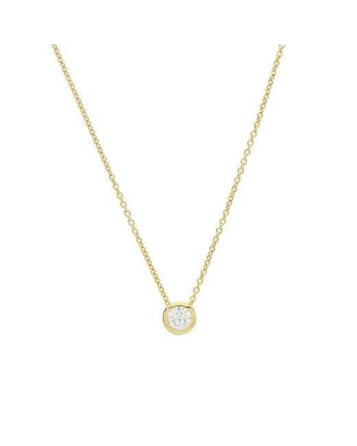 Auree Jewellery Metallic Verona Vermeil & Cubic Zirconia Solitaire Necklace