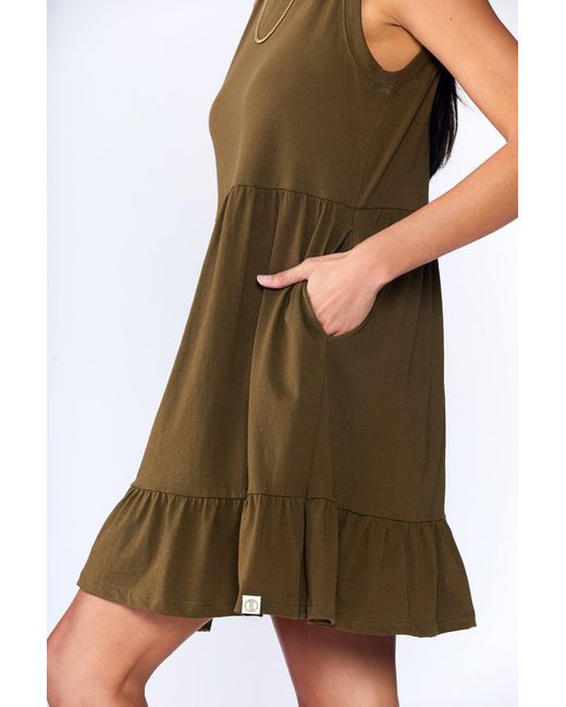 LOVETRUST Green Josephine Tiered Dress