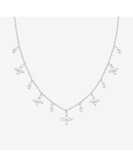 Uchi and Soto Metallic Kinmokusei Floral Necklace