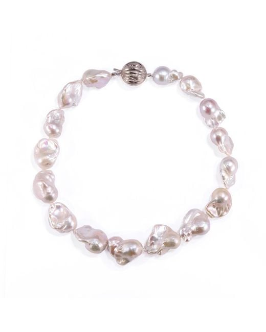 Mineralgems•Studio Metallic Baroque Pearl Necklace