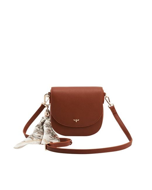 Fable England Brown Beth Saddle Crossbody Bag