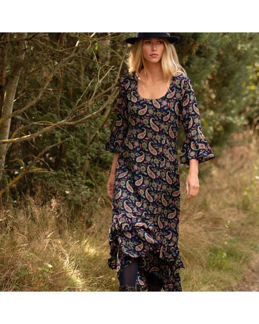 At Last Blue Victoria Midi Dress