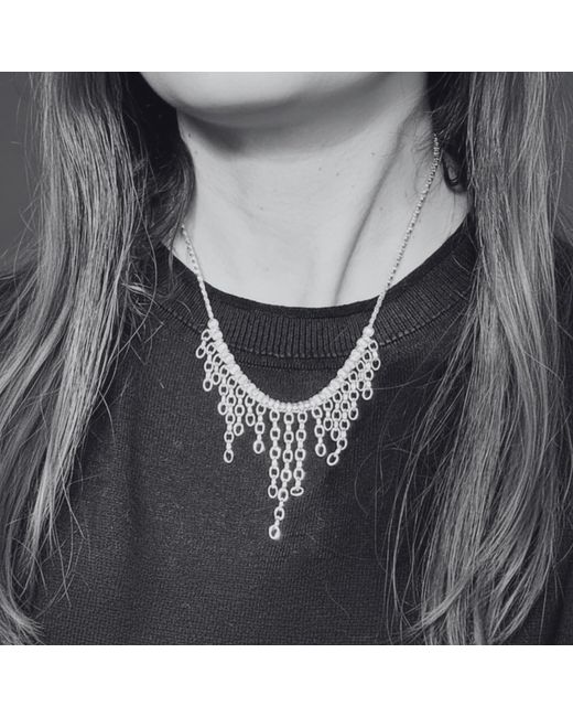 Tg-Jewellery by Tamara Gervasio Metallic Rain Drop Necklace – Recycle Sterling Handmade