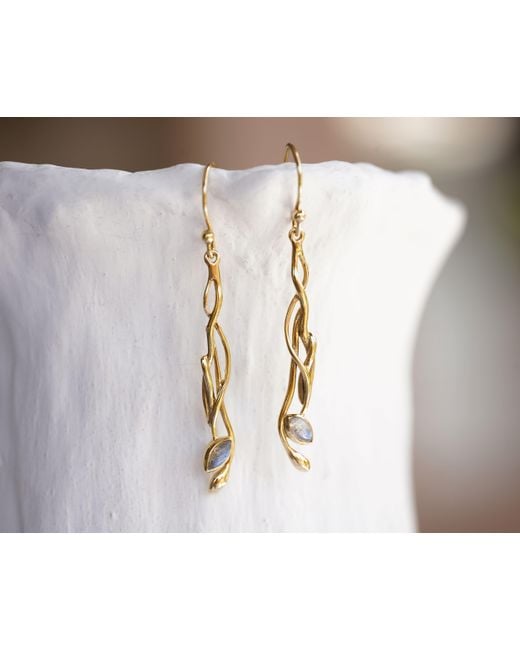 Isla Silver Metallic Labradorite Earrings