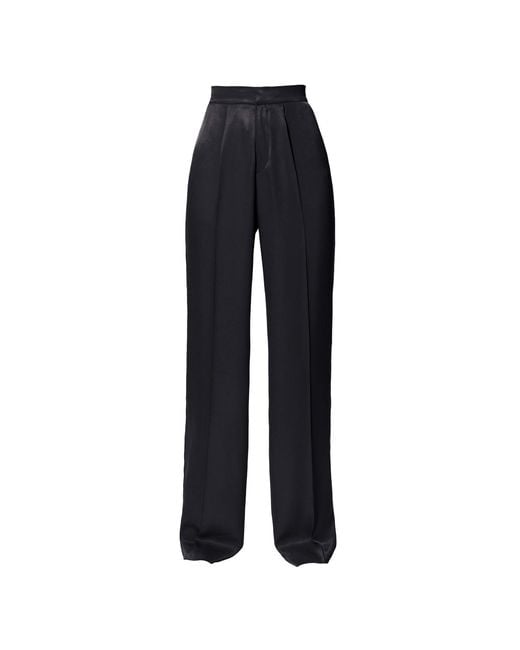 AGGI by HALEWSKI Black Jessie Satin Glossy Trousers