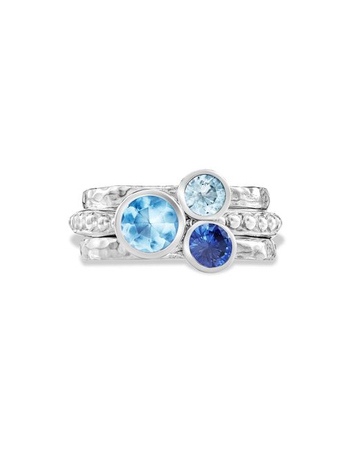 Dower & Hall Blue Cosmic Twinkle Stacking Rings