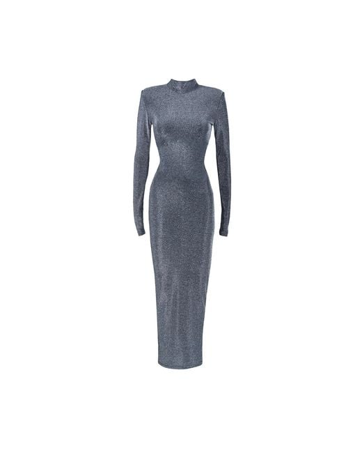 Vestiaire d'un Oiseau Libre Blue Bodycon Lurex Dress
