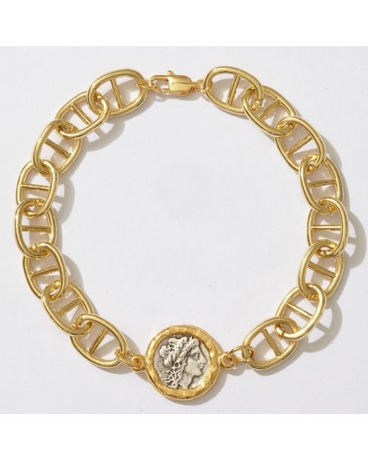 Alexie of Athens Metallic Reversible Ancient Coin Anklet