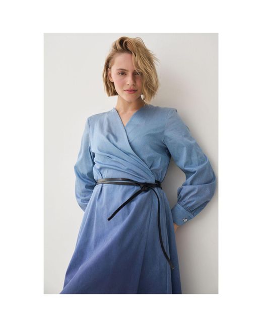 Marianna Déri Blue Ombré Wrap Dress