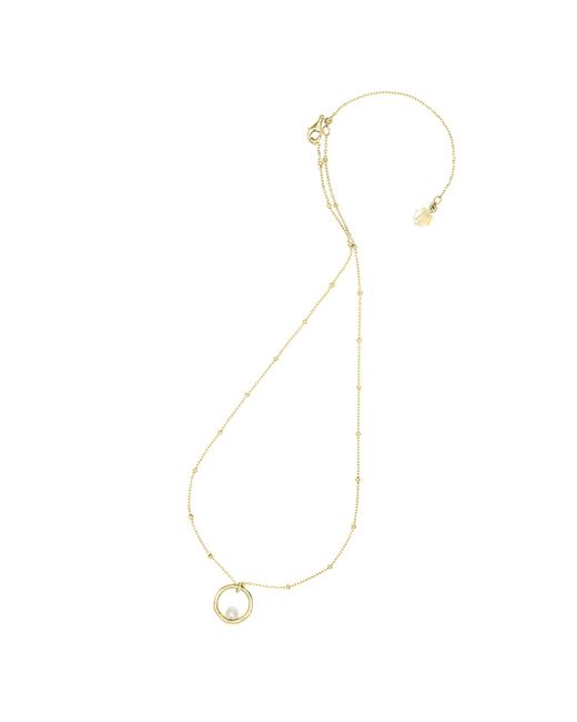 Dower & Hall Metallic Open Circle Pearl Pendant