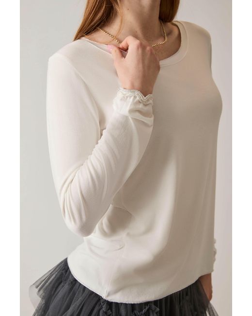 James Lakeland White Long Sleeve Top