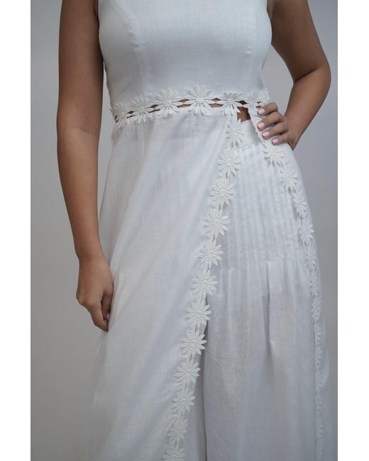 Muda Clothing Fz Llc White Margot Linen Top