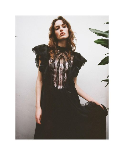 Lisa The Label Black Le Jardin Water Lilly Dress