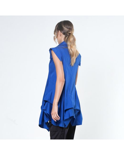 Metamorph Blue Loose Sleeveless Shirt