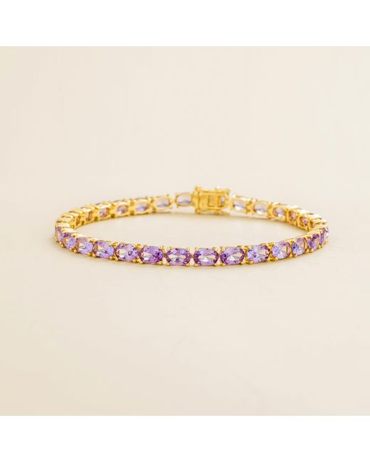 Juvetti Metallic Salto Tennis Bracelet Set With Sapphire