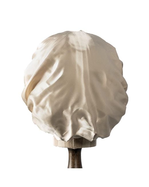 Soft Strokes Silk Brown Neutrals Pure Mulberry Silk Oatmeal Hair Bonnet