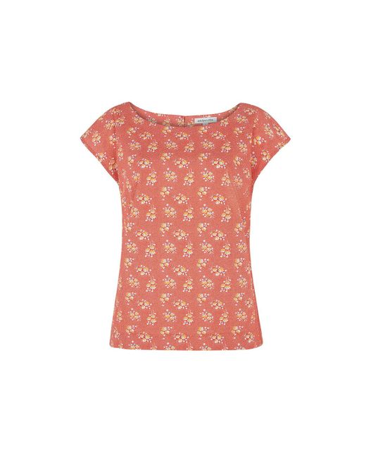 Emily and Fin Pink Edna Paprika Ditsy Floral Top