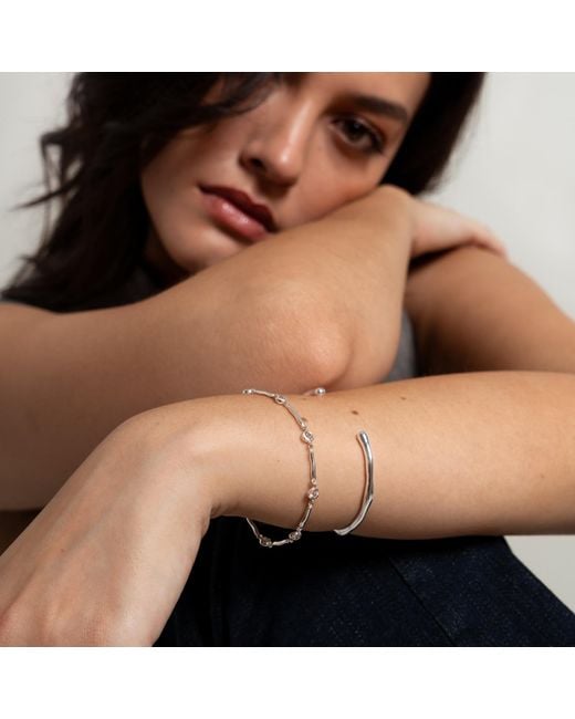 Dower & Hall White Waterfall Torque Bangle