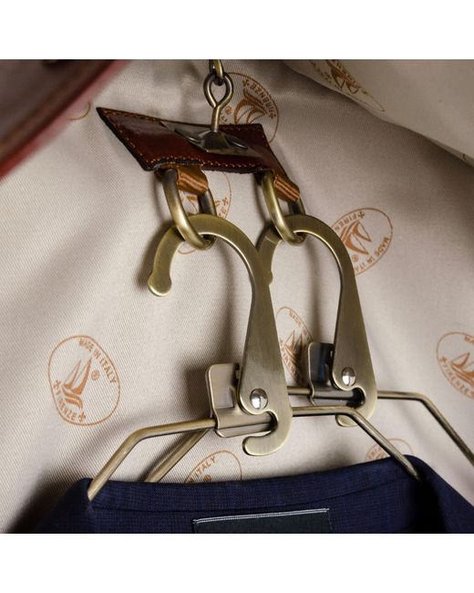 Time Resistance Brown Leather Garment Bag for men