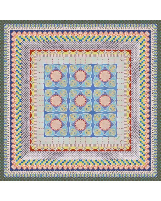 Maraethra Metallic Twilight Horizon Silk Square Scarf