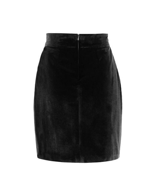 AVENUE No.29 Black Velvet Wrap Mini Skirt –