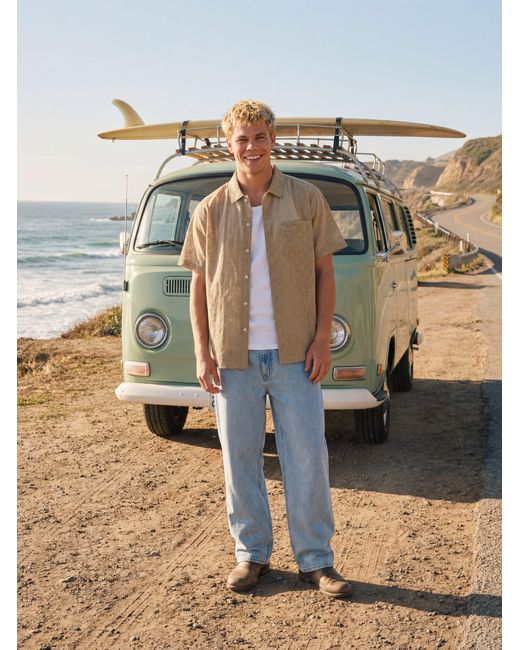 Wesc Natural Neutrals Mesh Camper Shirt for men