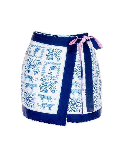 Jessie Zhao New York Pink Swim Cover Up Skirt- Garden