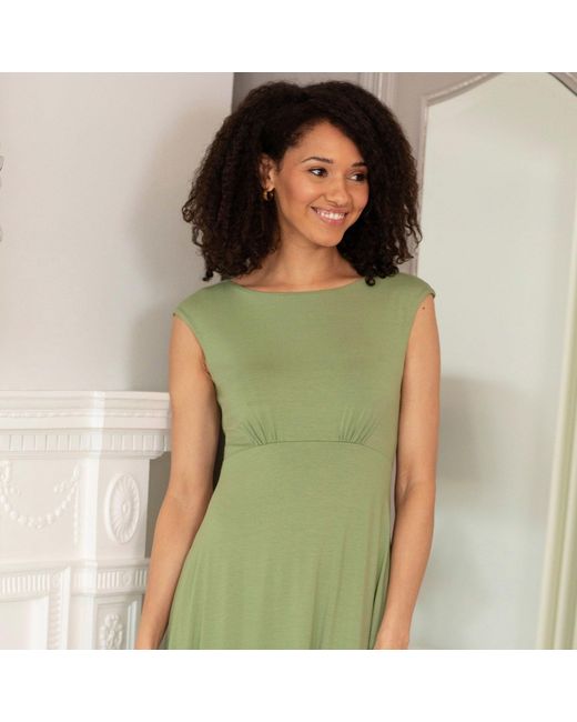 Alie Street London Green Luna Midi Dress With Pockets