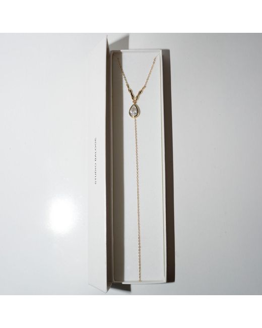 Studio Baloge White Épure Goutte Necklace