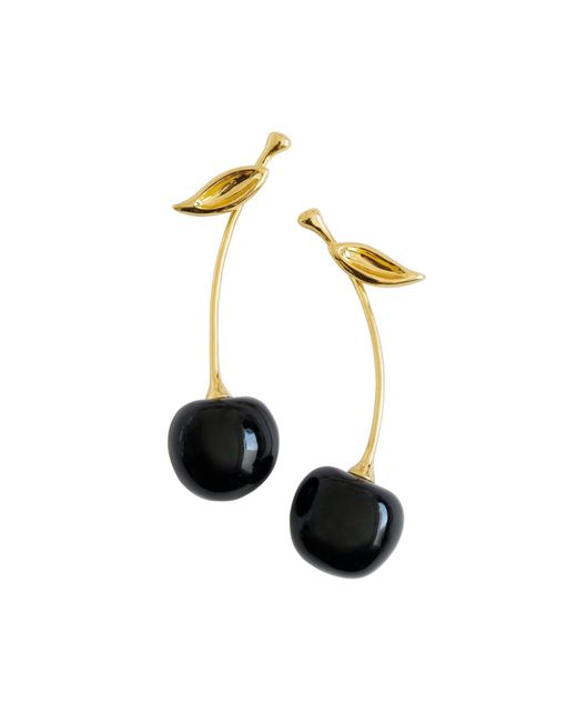 POPORCELAIN Red Porcelain Cherry Earrings