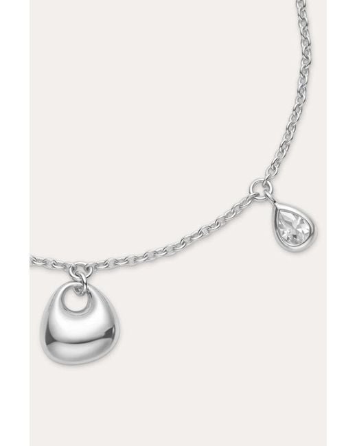 Vanhi White Nora Double Pendant Bracelet