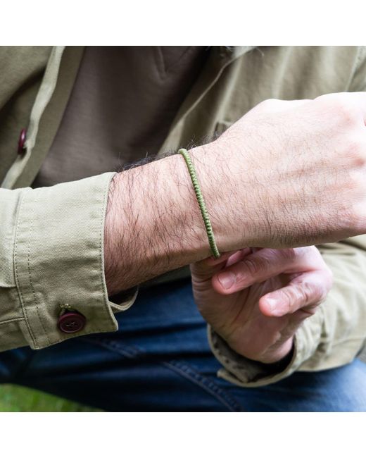 Harbour UK Bracelets Green Waxed String Bracelet For for men
