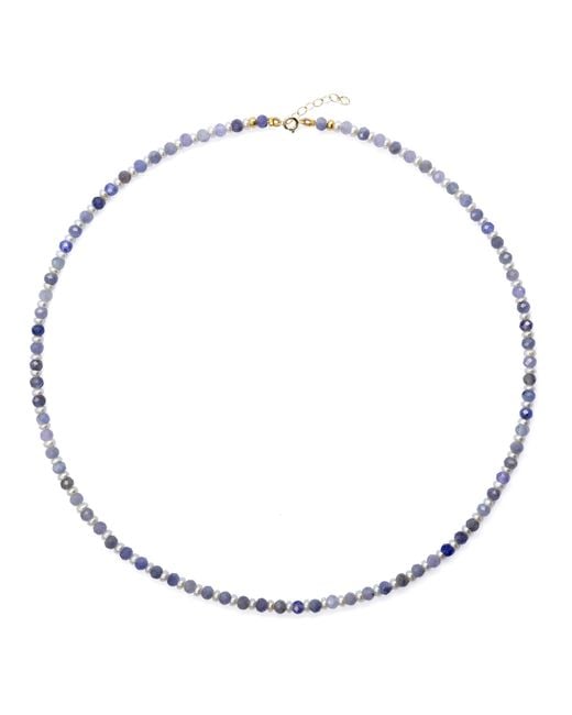 Bombyx House Metallic Tanzanite Pearl Alternating Necklace