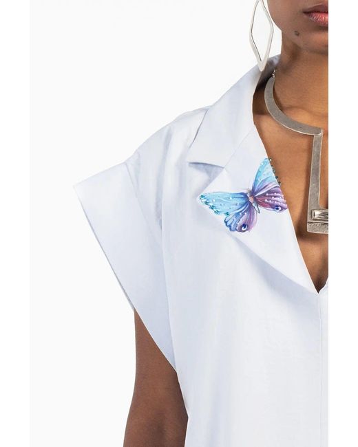Rondooz Blue Ivory Butterfly