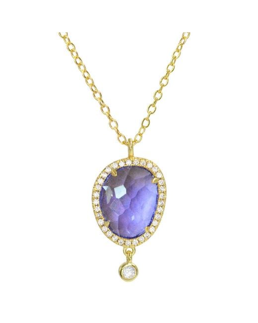 KAMARIA Pink Johari Lab Created Gemstone Necklace With Crystals